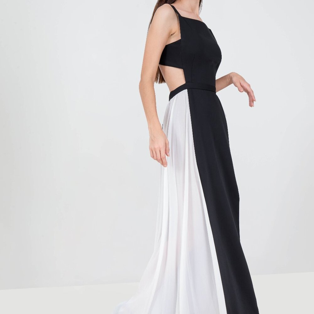 BCBG MAX AZRIA Cutout Two Tone Dress